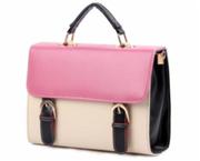 Женская сумка-портфель на ремне в 5-ти карамельных тонах. 